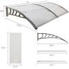 imageOutvita Window Awning Door Canopy 40quotx30quot Polycarbonate Cover Front Door Outdoor Patio Awning Canopy UV Rain Snow Sunlight Protection Hollow Sheet Clear Board ampamp White BracketClear Board  Grey Bracket