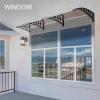 imageOutvita Window Awning Door Canopy 40quotx30quot Polycarbonate Cover Front Door Outdoor Patio Awning Canopy UV Rain Snow Sunlight Protection Hollow Sheet Clear Board ampamp White BracketBrown Board  Black Bracket