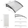 imageOutvita Window Awning Door Canopy 40quotx30quot Polycarbonate Cover Front Door Outdoor Patio Awning Canopy UV Rain Snow Sunlight Protection Hollow Sheet Clear Board ampamp Black Bracket