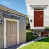 imageOutvita Window Awning Door Canopy 40quotx30quot Polycarbonate Cover Front Door Outdoor Patio Awning Canopy UV Rain Snow Sunlight Protection Hollow Sheet Clear Board ampamp White BracketClear Board  Black Bracket