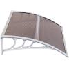 imageOutvita Window Awning Door Canopy 40quotx30quot Polycarbonate Cover Front Door Outdoor Patio Awning Canopy UV Rain Snow Sunlight Protection Hollow Sheet Clear Board ampamp White BracketBrown