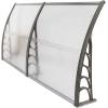imageOutvita Window Awning Door Canopy 40quotx30quot Polycarbonate Cover Front Door Outdoor Patio Awning Canopy UV Rain Snow Sunlight Protection Hollow Sheet Clear Board ampamp White BracketClear Board  Grey Bracket