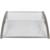 imageOutvita Window Awning Door Canopy 40quotx30quot Polycarbonate Cover Front Door Outdoor Patio Awning Canopy UV Rain Snow Sunlight Protection Hollow Sheet Clear Board ampamp White BracketClear Board  Grey Bracket