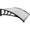 imageOutvita Window Awning Door Canopy 40quotx30quot Polycarbonate Cover Front Door Outdoor Patio Awning Canopy UV Rain Snow Sunlight Protection Hollow Sheet Clear Board ampamp Black Bracket