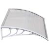 imageOutvita Window Awning Door Canopy 40quotx30quot Polycarbonate Cover Front Door Outdoor Patio Awning Canopy UV Rain Snow Sunlight Protection Hollow Sheet Clear Board ampamp White BracketClear Board  White Bracket