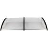 imageOutvita Window Awning Door Canopy 40quotx30quot Polycarbonate Cover Front Door Outdoor Patio Awning Canopy UV Rain Snow Sunlight Protection Hollow Sheet Clear Board ampamp White BracketClear Board  Black Bracket