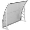 imageOutvita Window Awning Door Canopy 40quotx30quot Polycarbonate Cover Front Door Outdoor Patio Awning Canopy UV Rain Snow Sunlight Protection Hollow Sheet Clear Board ampamp White BracketClear Board  White Bracket
