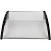 imageOutvita Window Awning Door Canopy 40quotx30quot Polycarbonate Cover Front Door Outdoor Patio Awning Canopy UV Rain Snow Sunlight Protection Hollow Sheet Clear Board ampamp White BracketClear Board  Black Bracket