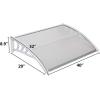 imageOutvita Window Awning Door Canopy 40quotx30quot Polycarbonate Cover Front Door Outdoor Patio Awning Canopy UV Rain Snow Sunlight Protection Hollow Sheet Clear Board ampamp White BracketClear Board  White Bracket