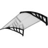imageOutvita Window Awning Door Canopy 40quotx30quot Polycarbonate Cover Front Door Outdoor Patio Awning Canopy UV Rain Snow Sunlight Protection Hollow Sheet Clear Board ampamp Black Bracket