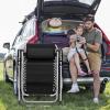 imageOutvita Zero Gravity Chair Outdoor Lounge Chair Stable Metal Folding Recliner wCup Holder ampamp Adjustable Canopy Shade for Deck Lawn Patio Poolside Yard BlackGrey