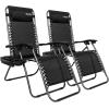 imageOutvita Zero Gravity Chair Outdoor Lounge Chair Stable Metal Folding Recliner wCup Holder ampamp Adjustable Canopy Shade for Deck Lawn Patio Poolside Yard BlackBlack