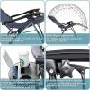 imageOutvita Zero Gravity Chair Outdoor Lounge Chair Stable Metal Folding Recliner wCup Holder ampamp Adjustable Canopy Shade for Deck Lawn Patio Poolside Yard BlackBlue