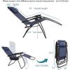 imageOutvita Zero Gravity Chair Outdoor Lounge Chair Stable Metal Folding Recliner wCup Holder ampamp Adjustable Canopy Shade for Deck Lawn Patio Poolside Yard BlackBlue