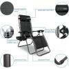 imageOutvita Zero Gravity Chair Outdoor Lounge Chair Stable Metal Folding Recliner wCup Holder ampamp Adjustable Canopy Shade for Deck Lawn Patio Poolside Yard BlackBlack