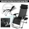 imageOutvita Zero Gravity Chair Outdoor Lounge Chair Stable Metal Folding Recliner wCup Holder ampamp Adjustable Canopy Shade for Deck Lawn Patio Poolside Yard BlackGrey