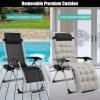 imageOutvita Zero Gravity Chair Outdoor Lounge Chair Stable Metal Folding Recliner wCup Holder ampamp Adjustable Canopy Shade for Deck Lawn Patio Poolside Yard BlackGrey