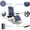 imageOutvita Zero Gravity Chair Outdoor Lounge Chair Stable Metal Folding Recliner wCup Holder ampamp Adjustable Canopy Shade for Deck Lawn Patio Poolside Yard BlackBlue