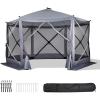 imageOutvita 10x10ft Instant PopUp Screen Tent  Outdoor Gazebo Canopy with Mosquito Netting ampamp Carrying Bag  Versatile Pavilion Tent for Patios and Events1212FTGray