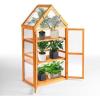 imageOutvita 3Tier Wooden Cold Frame Greenhouse 28quot L x 16quot W x 52quot H Portable Raised Flower Planter Cabinet with Transparent Acrylic Panels ampamp Openable RoofMini Greenhouse Shelves for Outdoor Indoor