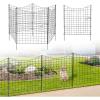 imageOutvita 5Pack Decorative Metal Garden Fence  38in High 9ft Long NoDig Dog ampamp Animal Barrier with Door Latch for Yard Patio ampamp Flower Beds  Durable Ground Stakes Fencing5 Pack  385 in H x 88ft L with gate