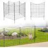 imageOutvita 5Pack Decorative Metal Garden Fence  38in High 9ft Long NoDig Dog ampamp Animal Barrier with Door Latch for Yard Patio ampamp Flower Beds  Durable Ground Stakes Fencing5 Pack  385 in H x 88ft L