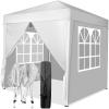imageOutvita 65x65ft Pop Up Canopy Tent Outdoor Instant Shelter Folding Canopy with 4 Side Walls and Carry Bag for Commercial Events Party Backyard BBQ Camping Green6565 White4 side walls