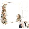 imageOutvita 66ft Wedding Arch Backdrop Stand Square Metal Wedding Ballon Arch Frame Decoration Support Stand for Ceremony Indoor Outdoor Party Event Baby Shower93 Pounds