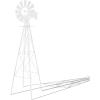 imageOutvita 8FT Ornamental Windmill Heavy Duty Durable Metal Weather Vane Garden Decoration Weather Resistant for Garden Yard Farm Seaside 8ftGray8ftwhite