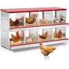 imageOutvita Chicken Nesting Box 8 Compartment Metal Nesting Box 8 Room Wall Mountable Nesting Boxes for Hen Red8 Compartments