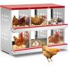 imageOutvita Chicken Nesting Box 8 Compartment Metal Nesting Box 8 Room Wall Mountable Nesting Boxes for Hen Red840L x 430W x 605H