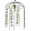 imageOutvita Garden Arch Arbor Heavy Duty Metal Pergola Pavilion Trellis Birdcage Gazebo French Style 9ftx68ft Plants Support Use for Outdoor Climbing Plants Patio Decoration Wedding Arches Ceremony