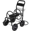 imageOutvita Garden Hose Reel Cart Lawn Water Planting Cart with Wheels Heavy Duty Outdoor Yard Water Planting Truck with Storage Basket for Patio FarmBlack