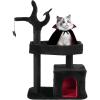 imageOutvita Halloween Cat Tree 44quot Cat Tower with Spacious Cat Condo Gothic Scratching Posts with 1 Padded Perches Large Platform Cat Activities Furniture Red ampamp Black27