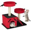 imageOutvita Halloween Cat Tree 44quot Cat Tower with Spacious Cat Condo Gothic Scratching Posts with 1 Padded Perches Large Platform Cat Activities Furniture Red ampamp Black26