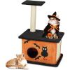 imageOutvita Halloween Cat Tree 44quot Cat Tower with Spacious Cat Condo Gothic Scratching Posts with 1 Padded Perches Large Platform Cat Activities Furniture Red ampamp Black33