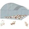 imageOutvita Large Metal Chicken Coop 6510FT Walkin Poultry Cage with Waterproof ampamp AntiUV Round Arch Cover Duck Rabbit Hen Cage Galvanized Mesh for Outdoor Yard Backyard and Farm19510 FT