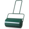 imageOutvita Lawn Roller 10 Gallons Water and Sand Filled Garden Drum Roller with U Shaped Handle Tow beind Sod Roller for Planting SeedingBlackGreen