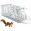 imageOutvita Live Animal Cage Trap 32quot Heavy Duty Folding Steel Cage Catch Release Humane Rodent Cage for Rabbits Stray Cat Squirrel Raccoon Mole Gopher Chicken Opossum Skunk ampamp ChipmunksSliver 32