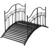 imageOutvita Metal Garden Bridge for Outdoor Elegant Decorative Bridge with PowderCoated Finish and Security Guardrail for Patio Pond Backyard Landscaping CrownMirror