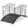 imageOutvita Metal Garden Bridge for Outdoor Elegant Decorative Bridge with PowderCoated Finish and Security Guardrail for Patio Pond Backyard Landscaping CrownCrown