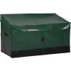 imageOutvita Outdoor Deck Box 130 Gallon Waterproof PE Storage Box wSloping Top AllWeather Portable Outdoor Container for Camping Garden Poolside Tools Yard Black ampamp Green