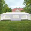 imageOutvita Outdoor Party Tent Patio Canopy Tent Gazebo with Removable Sidewalls Instant Event Tent for Cater Events Wedding Birthday Pavilion Beach BBQ 10x1010x30white5 walls
