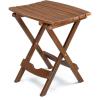 imageOutvita Outdoor Side Table Small Fir Patio Table Square Folding Frame Waterproof Space Saving for Patio Backyard Balcony Pool Porch Weather ResistantFirSquareBrown