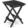 imageOutvita Outdoor Side Table Small Fir Patio Table Square Folding Frame Waterproof Space Saving for Patio Backyard Balcony Pool Porch Weather ResistantFirSquareBlack