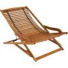 imageOutvita Patio Deck Chair Solid Acacia Wood Lounge Chair for Outside Longer Version Pool Chaise Lounger with Footrest for Poolside Backyard Lawn Deck