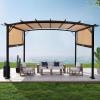 imageOutvita Patio Pergola 8x12ft Arched Aluminum Gazebo with Adjustable Waterproof Sun Shade Shelter Awning for Garden Lawn Deck