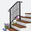 imageOutvita Upgraded Outdoor Handrail Stair Handrail Fits 3 to 4 Steps Handrails for Concrete Steps with Installation Kit Stair Rails for Seniors Wooden Steps ampamp Porch ampamp Deck23 steps