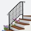 imageOutvita Upgraded Outdoor Handrail Stair Handrail Fits 3 to 4 Steps Handrails for Concrete Steps with Installation Kit Stair Rails for Seniors Wooden Steps ampamp Porch ampamp Deck34 steps