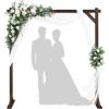 imageOutvita Wedding Arch Backdrop Stand 72 Ft Ballon Arch Frame for Patio Wedding Decor Party Decoration Festival Ceremony Baby BirthdayDark Brown